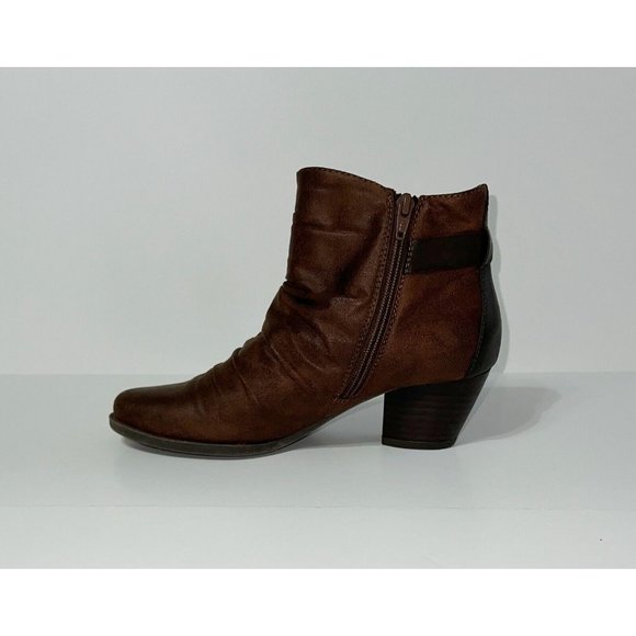 Beartraps Brown Side Zip Boots - Women's Size 8 M Booties Rikita - Picture 7 of 16